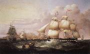 Samuel Walters The Indiaman Euphrate off Capetown oil painting